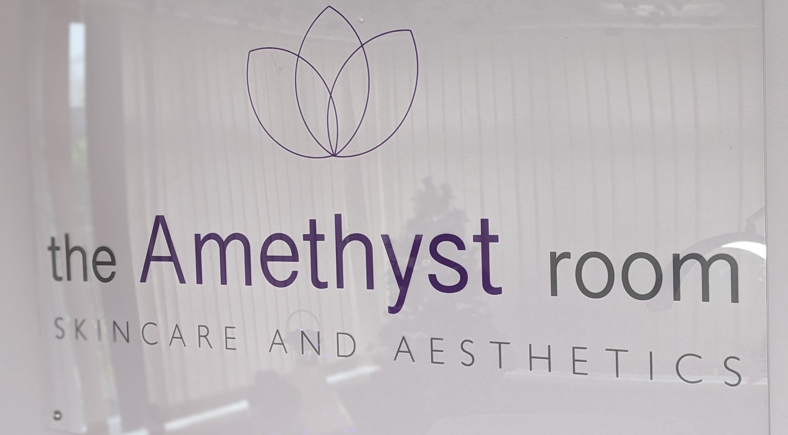 The Amethyst Room Rayleigh sign showcasing skincare and aesthetics in Rayleigh, England, GB.