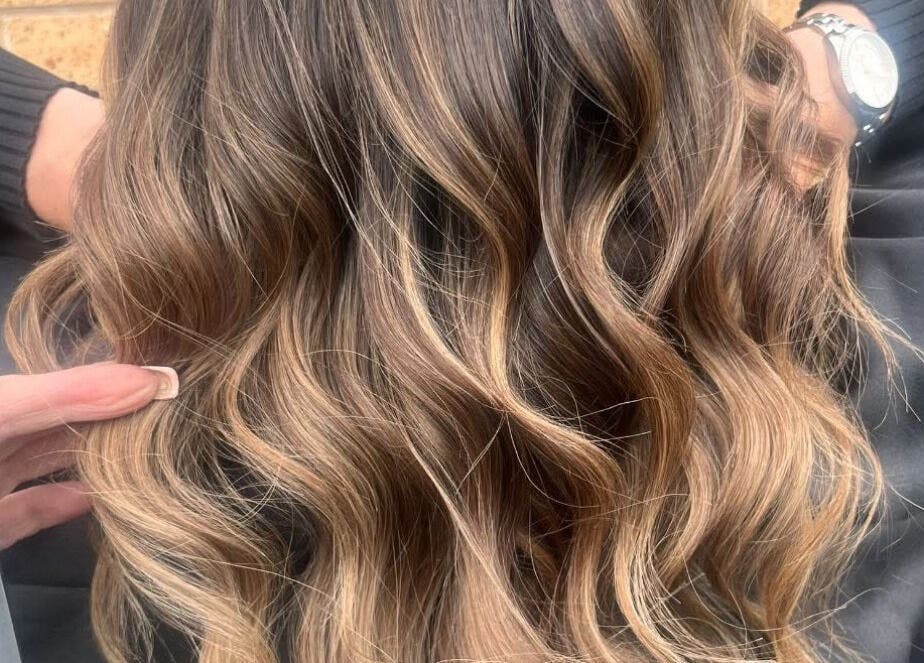 Beautiful wavy hair styled at The Secret Salon, Dinnington, England, GB.