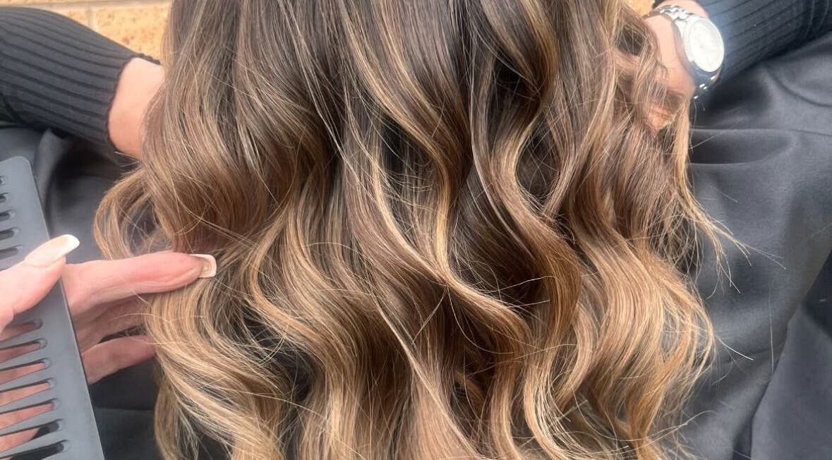 Beautiful wavy hair styled at The Secret Salon, Dinnington, England, GB.