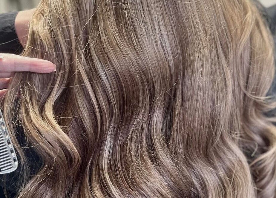 Beautiful wavy hair styled at The Secret Salon, Dinnington, England, GB. Expert hairdressing services.