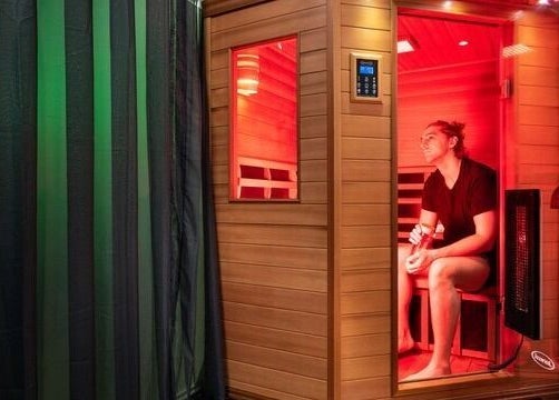 Relaxing infrared sauna session at Gentle Recovery, South Melbourne, VIC, AU. Experience wellness and tranquility.
