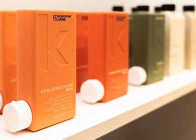 Colorful haircare products at The Suite by Jennifer O’Kane, Limerick, IE, showcasing premium beauty.