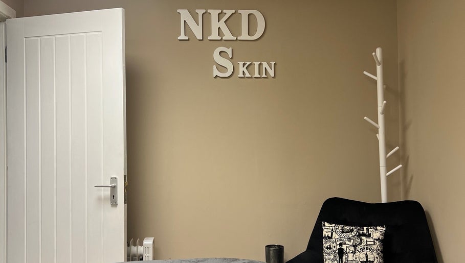 NKD Skin reception area with stylish decor in Coatbridge, Scotland, GB.