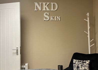 NKD Skin reception area with stylish decor in Coatbridge, Scotland, GB.