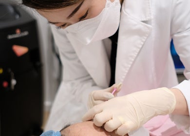 Aesthetic treatment at Naomi Laser and Skin Clinic, Mascot, New South Wales, AU. Professional care in action.