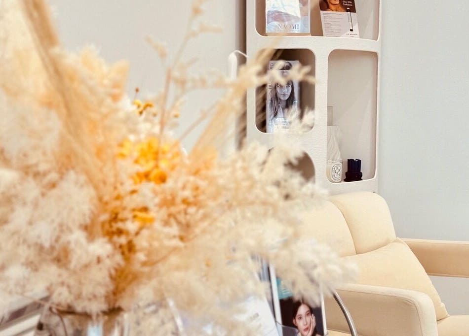 Elegant interior at La Mascotte Skin and Laser Clinic, Mascot, New South Wales, AU featuring soft beige seating.