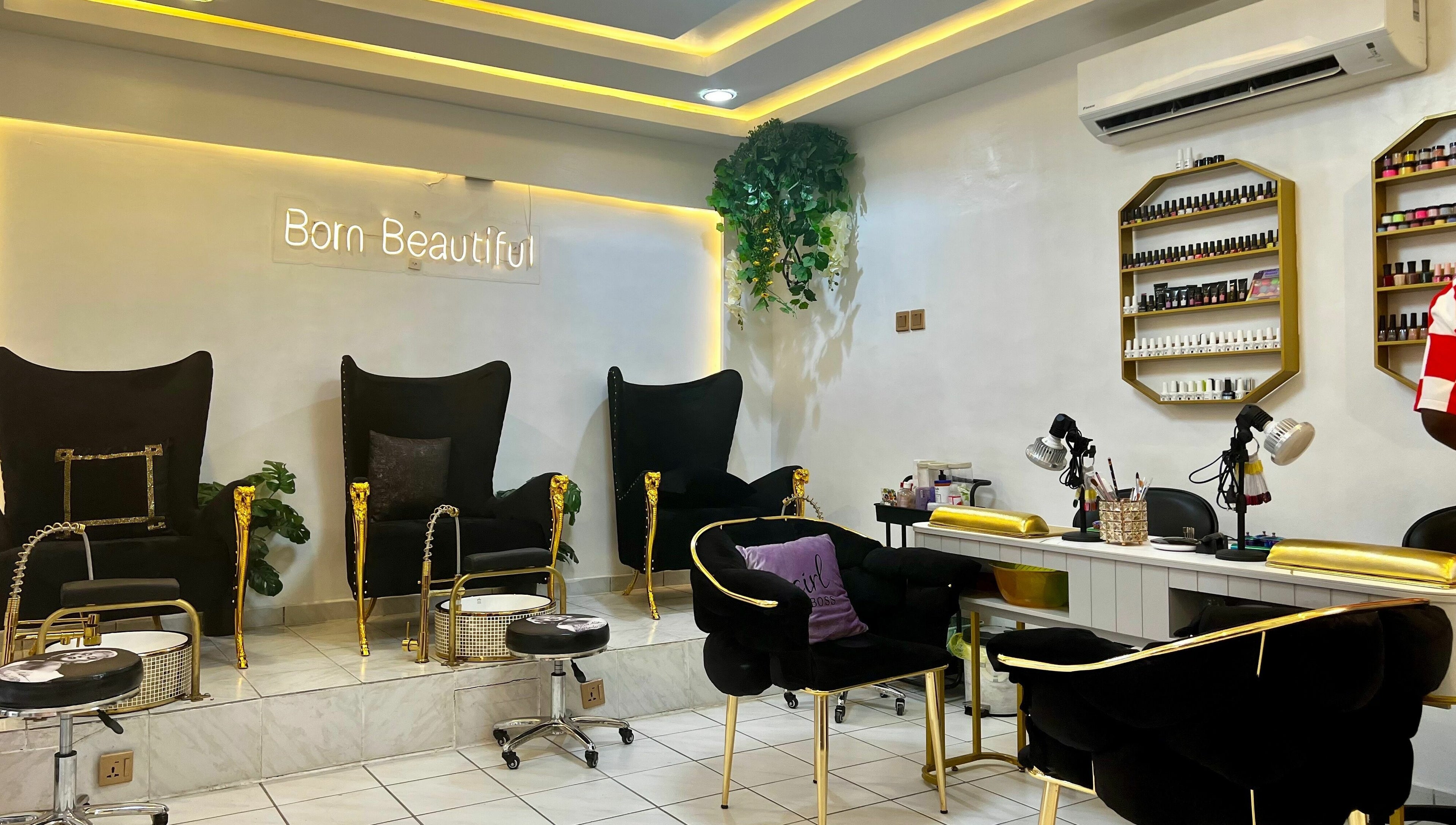 Chic nail area at Beyond Beautiful - Aesthetics & Spa, Abuja, Federal Capital Territory, NG.
