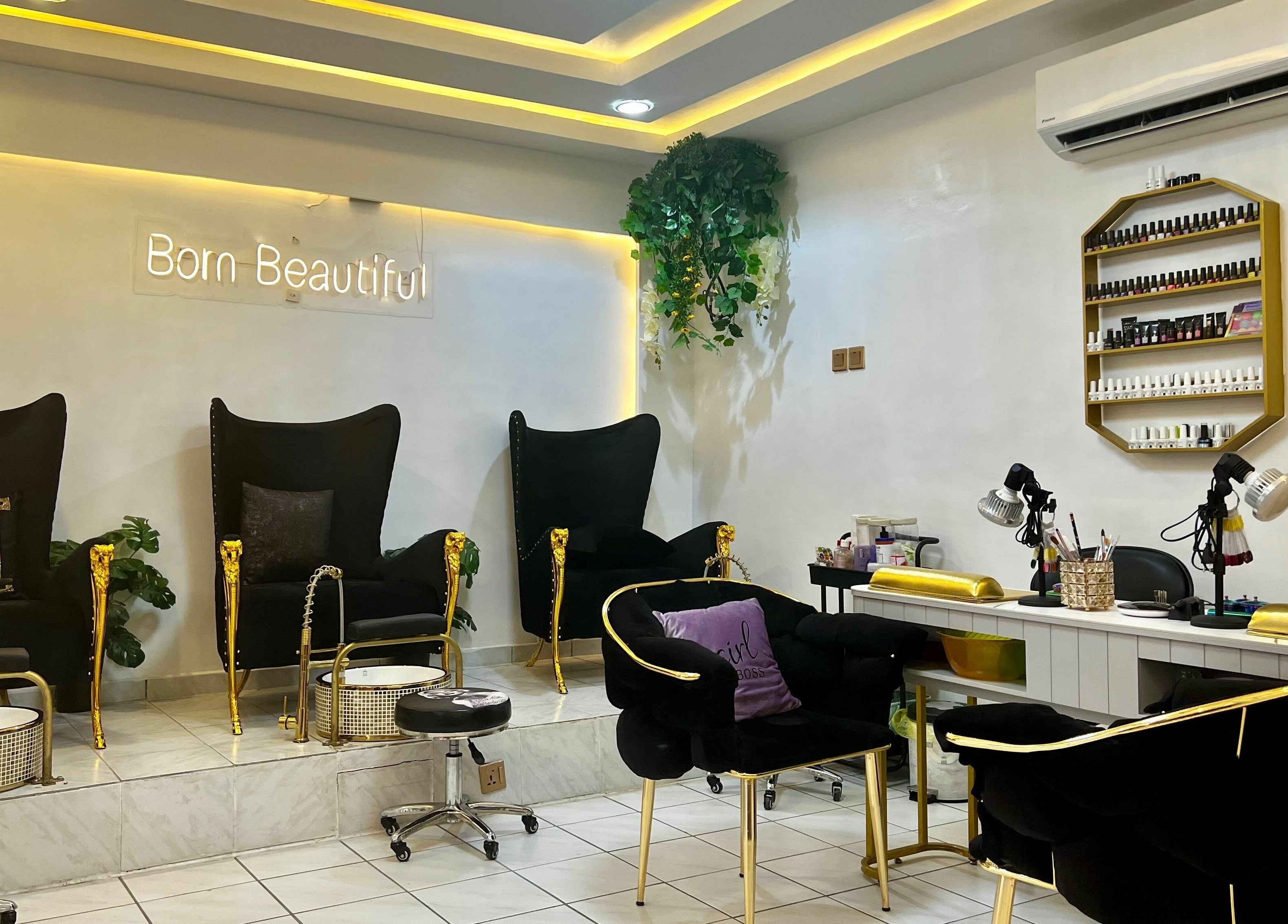 Chic nail area at Beyond Beautiful - Aesthetics & Spa, Abuja, Federal Capital Territory, NG.