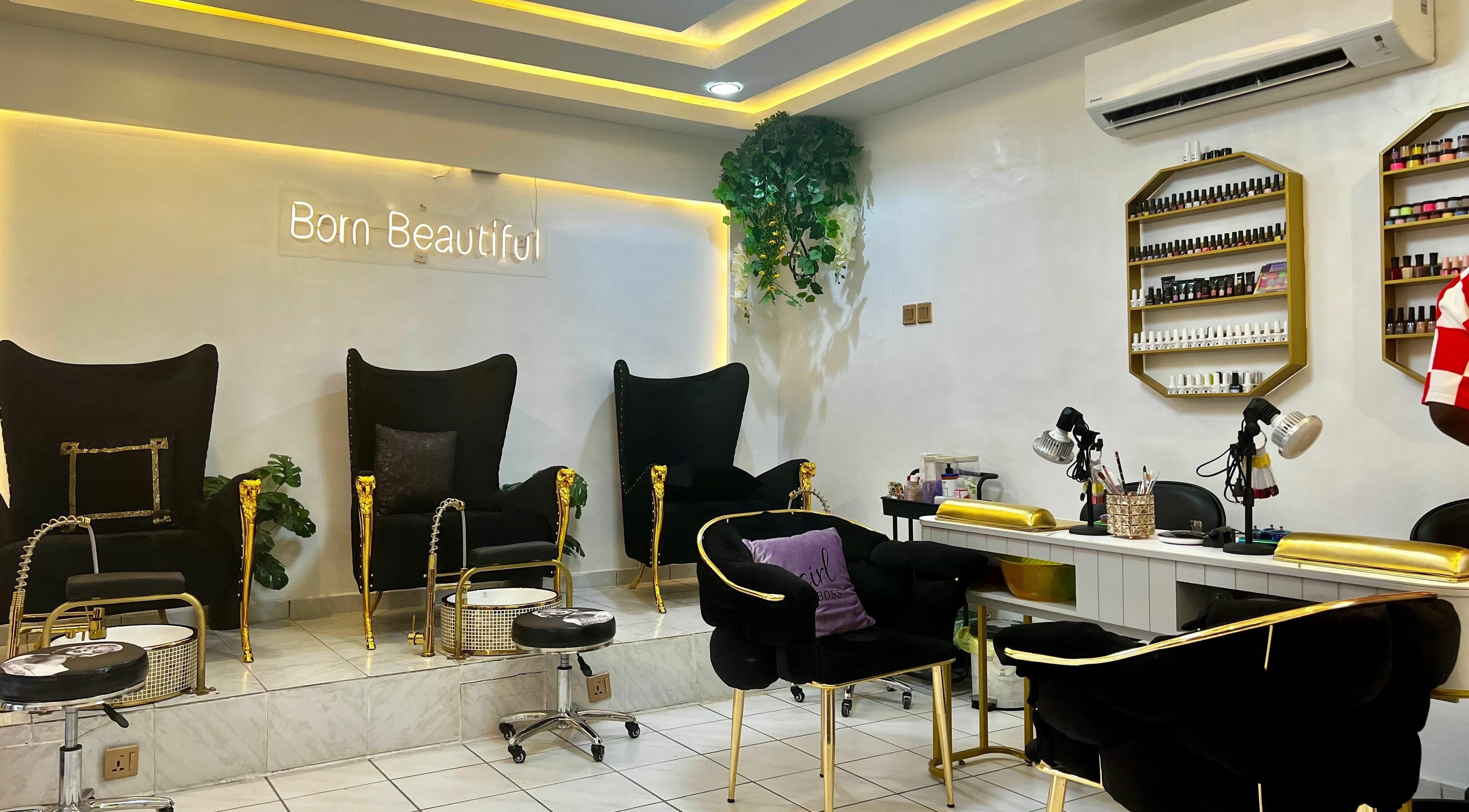 Chic nail area at Beyond Beautiful - Aesthetics & Spa, Abuja, Federal Capital Territory, NG.