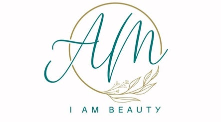Stylish I AM Beauty logo at Kempston, England, GB, featuring elegant script with floral accents.