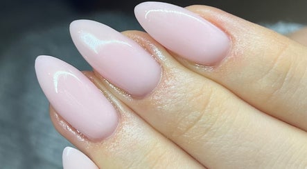 Stylish pink manicure at Beauty by Lydia in Burton Upon Trent, England, GB, showcasing elegant stiletto nails.