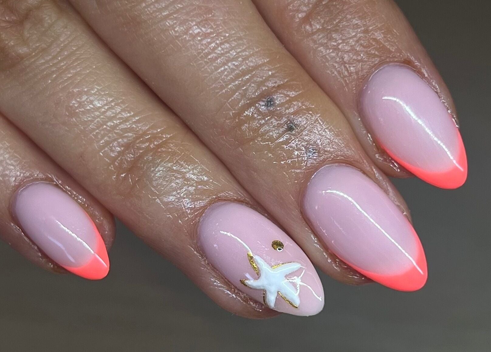 Neon-tipped nail art at Beauty by Lydia, Burton Upon Trent, England, GB, showcasing unique design.