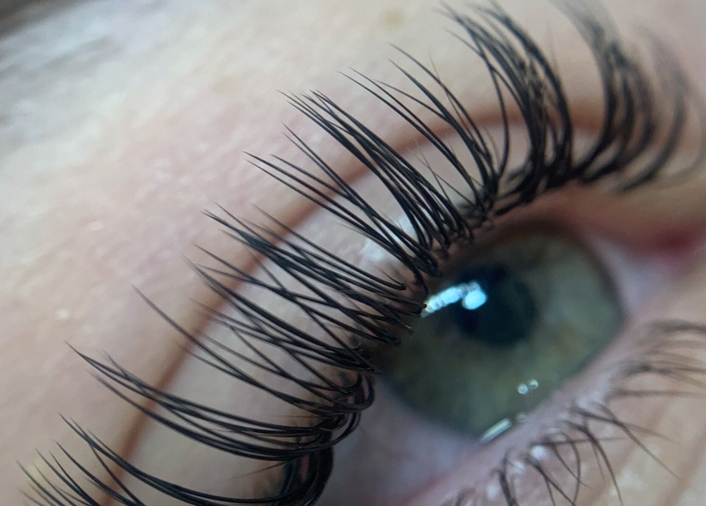 Close-up of enhanced lashes at HB Aesthetics, Cannock, England, GB. Perfect for beauty services search.