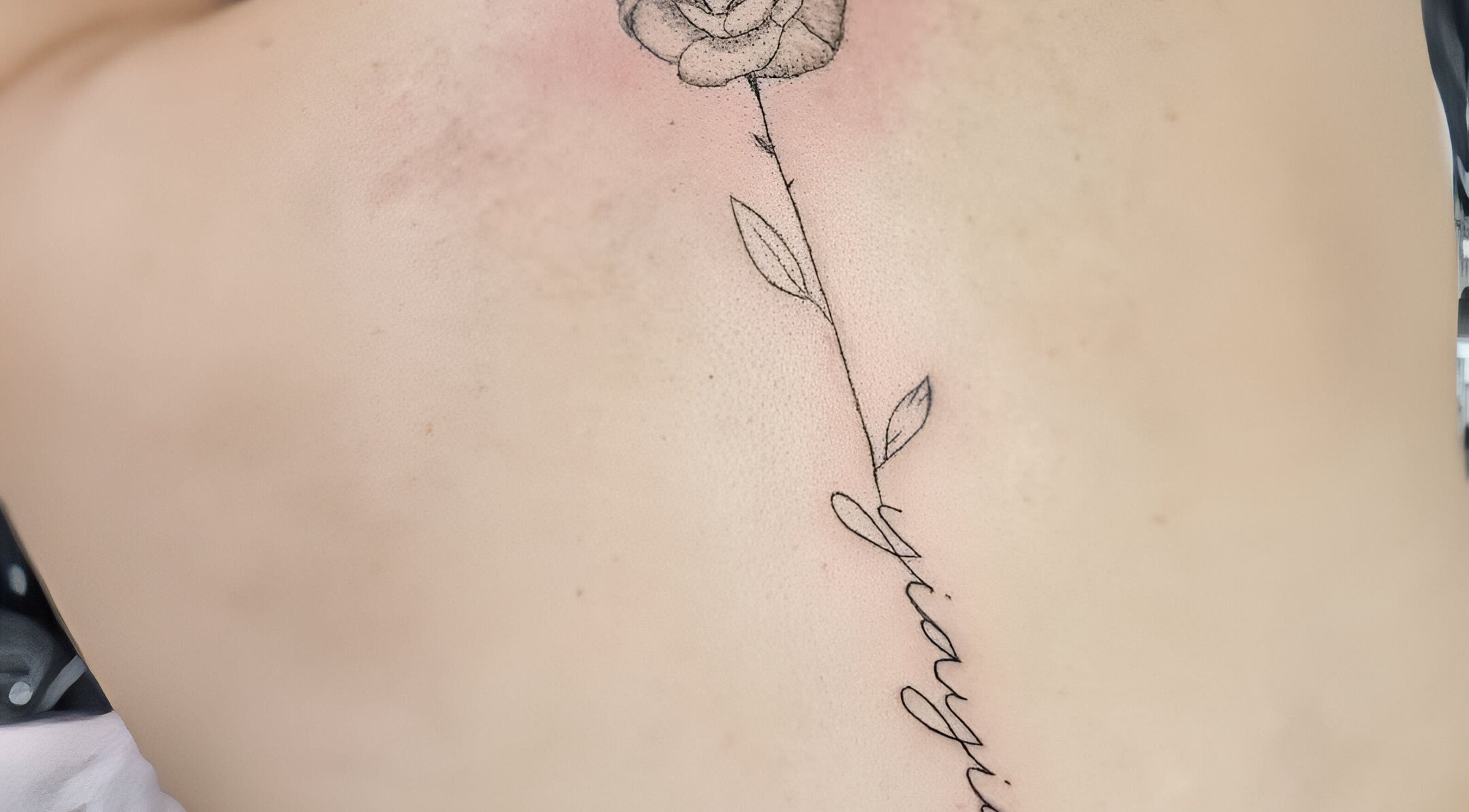 Exquisite floral tattoo design from INK.SPACE in Ilkeston, England, GB showcasing professional artistry.