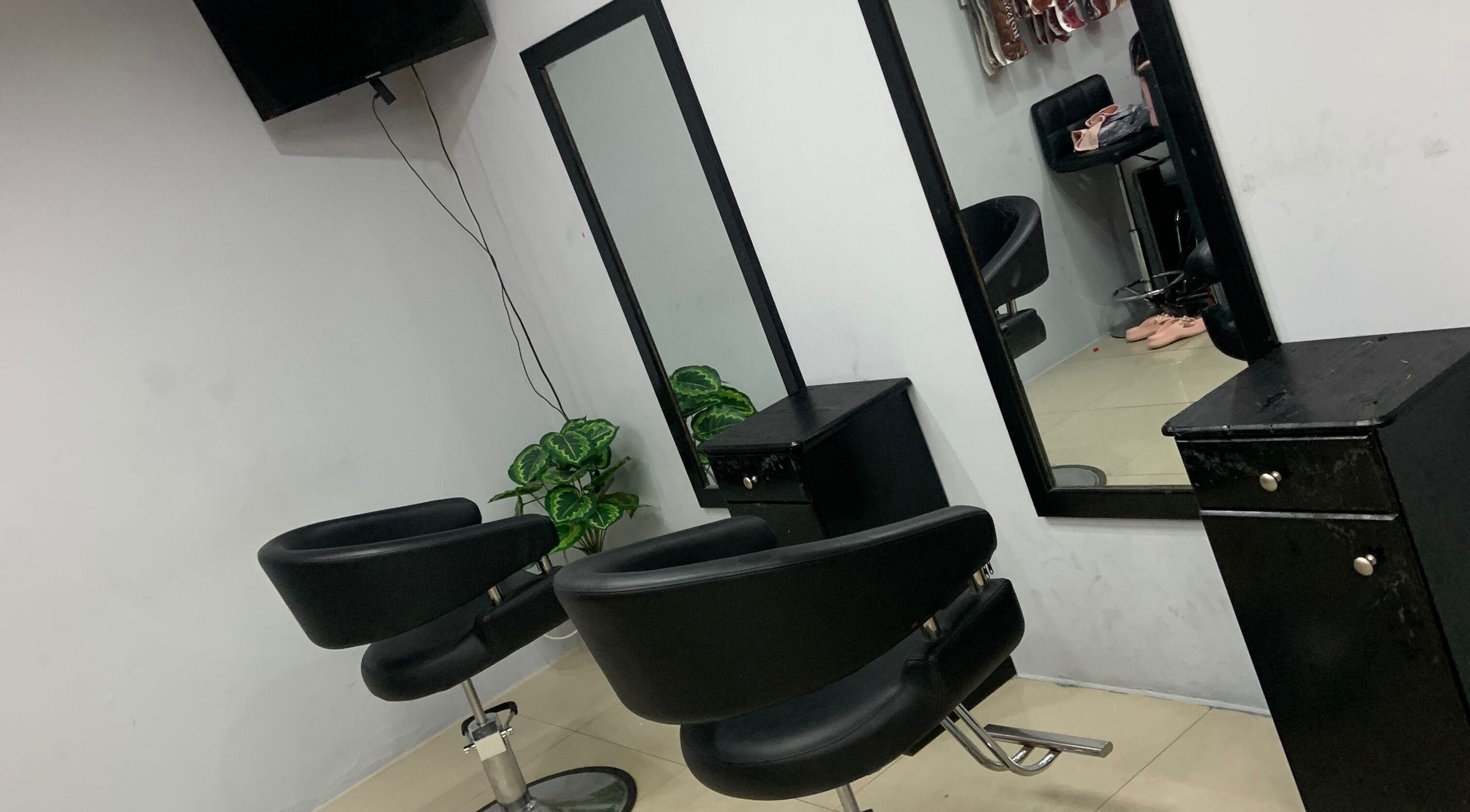 Chic styling chairs and mirrors at Keda Beauty Empire, Siparia, Siparia Regional Corporation, TT.