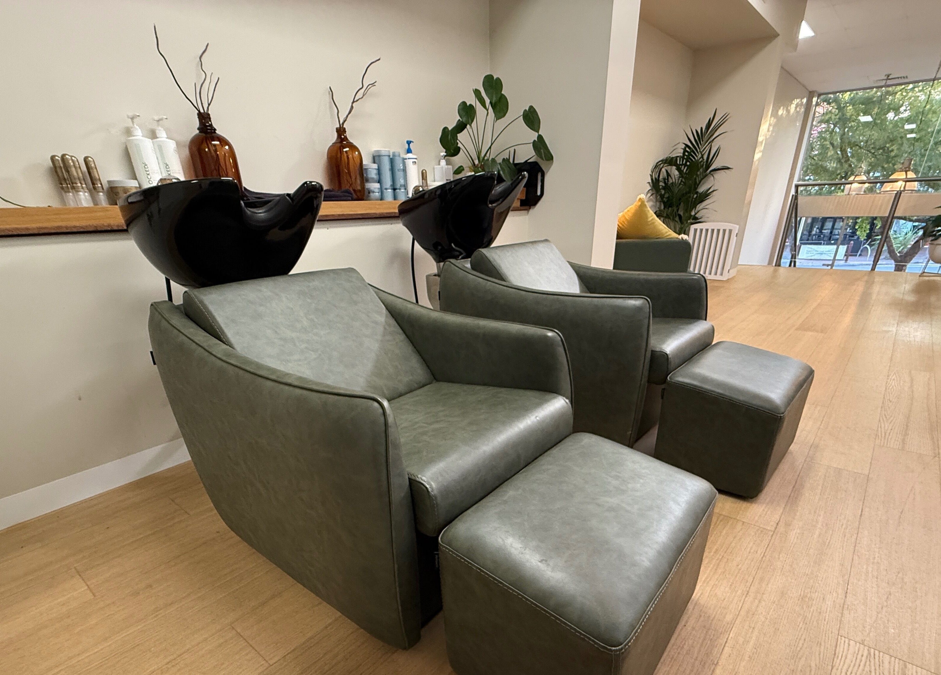 Luxurious wash stations at Biba Croydon, Melbourne, Victoria, AU, designed for ultimate relaxation.