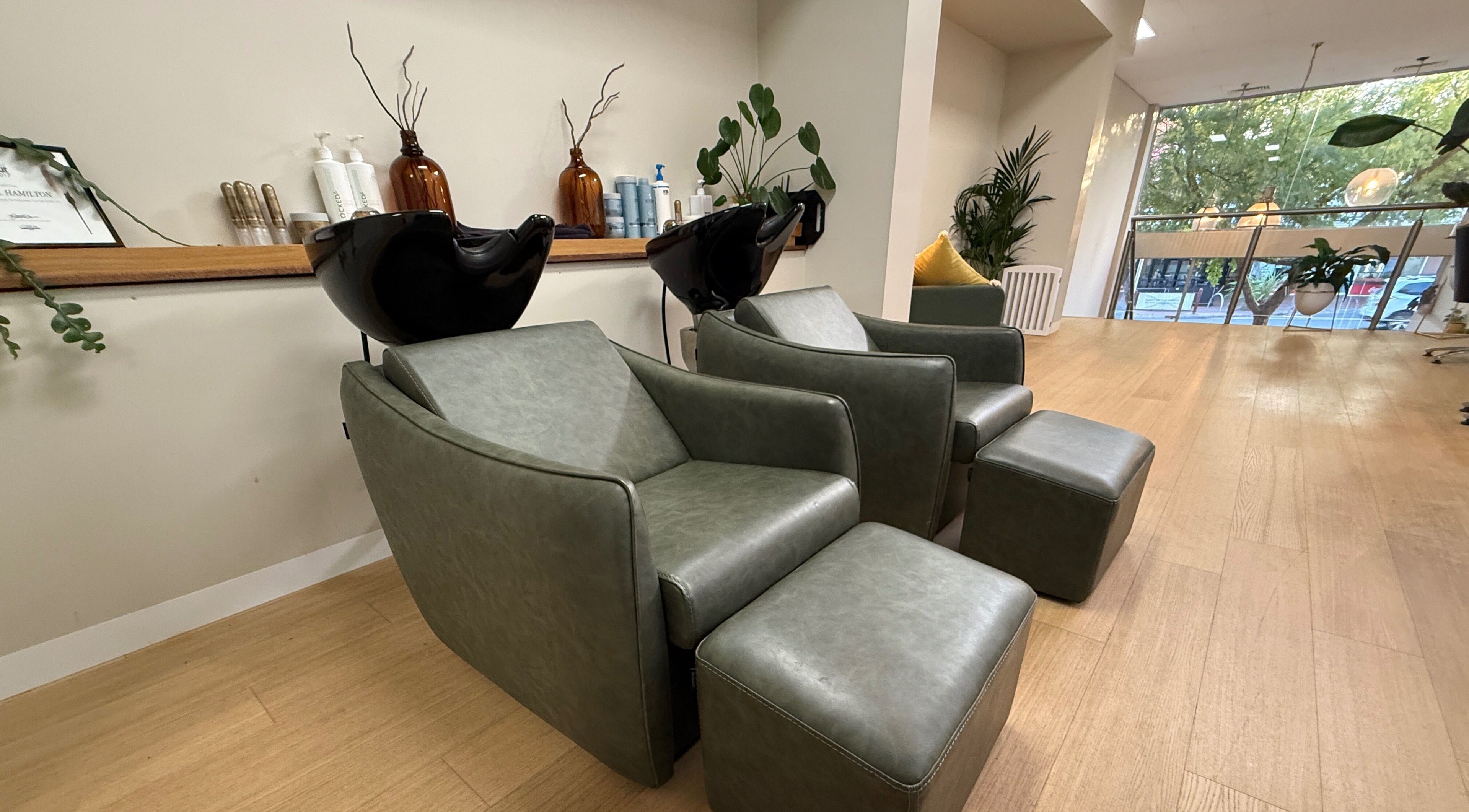 Luxurious wash stations at Biba Croydon, Melbourne, Victoria, AU, designed for ultimate relaxation.