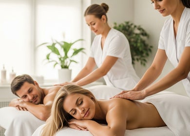 Relaxing couples massage at Spy Salon Nutgrove - Rathfarnham, Dublin, County Dublin, IE, enhancing wellness.