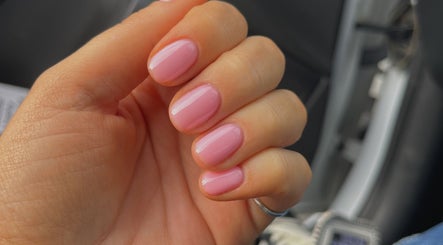 Manicured pink nails at Port Studio, Stockport, England, GB. Perfectly polished and elegant.