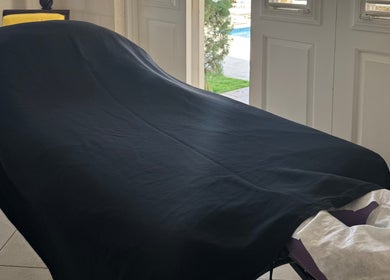 Massage table setup for Mobile Treatments at Saint Michael, Saint Michael, BB, offering serene wellness experience.
