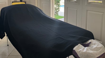 Massage table setup for Mobile Treatments at Saint Michael, Saint Michael, BB, offering serene wellness experience.
