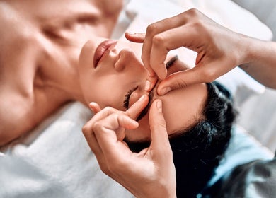 Facial massage at IQ Derma Cape Town, a beauty retreat in Cape Town, Western Cape, ZA.