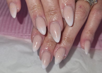 Elegant nail art at Celestial Nails Balloch, Balloch, Scotland, GB. Featuring shimmering gradient design.