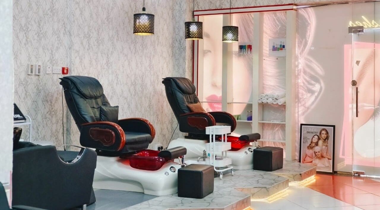 Luxurious pedicure chairs at Sheer Perfection Ladies Salon, Dubai, Dubai, AE, offer ultimate relaxation.