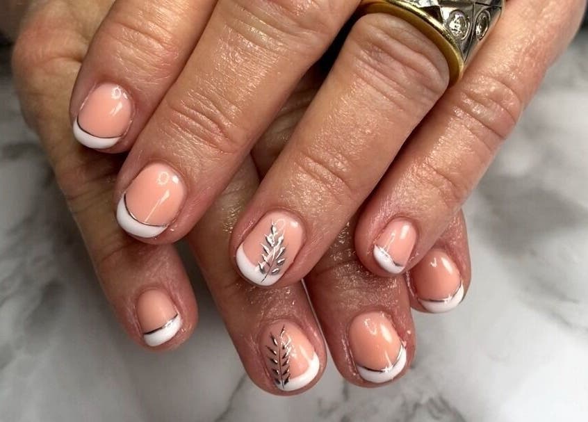 Elegantly styled French manicure at Nailed by Lue, Riversdale, Western Cape, ZA.