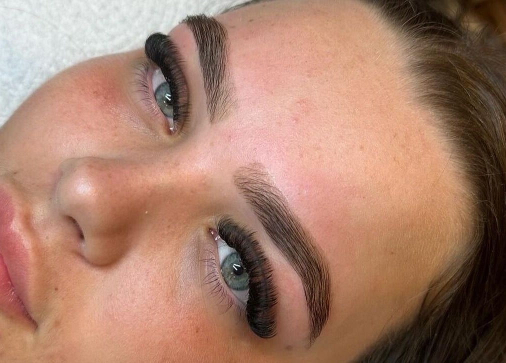 Beautifully enhanced lashes and brows treatment at The Glow Hub, Black Notley, England, GB.