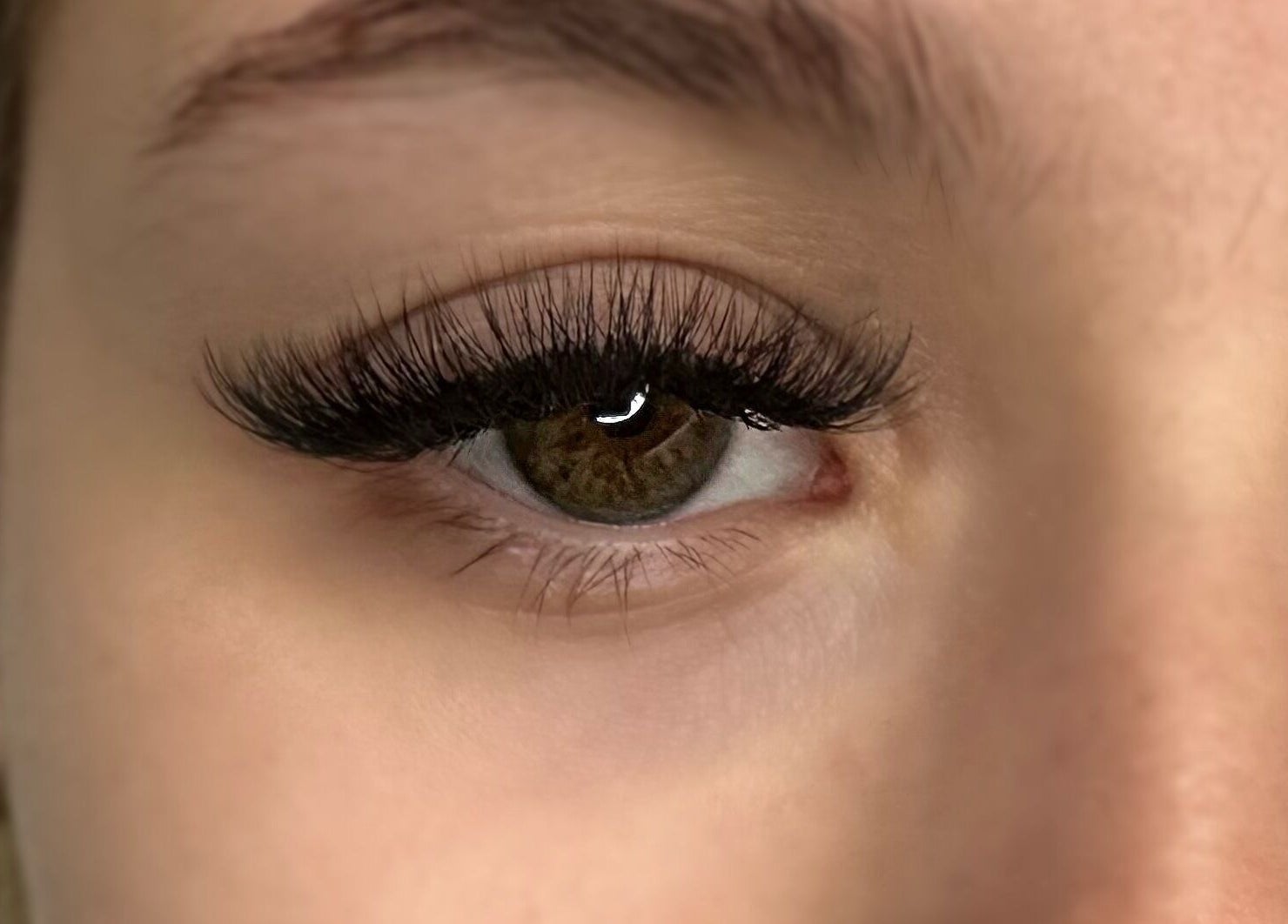 Close-up of elegant lash extensions at Em’s Lashes and Beauty, Lowestoft, England, GB.