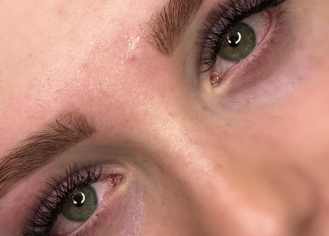 Close-up of expertly crafted lashes at Em’s Lashes and Beauty in Lowestoft, England, GB.