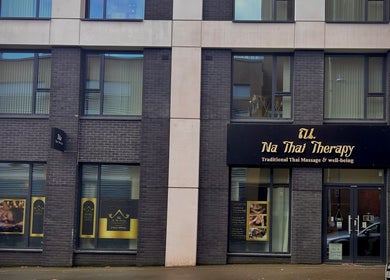 Exterior of Na Thai Therapy in Birmingham, England, GB showcasing the inviting facade.