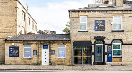 Front view of Oh So Glow in Halifax, England, showcasing welcoming entrance and signage.