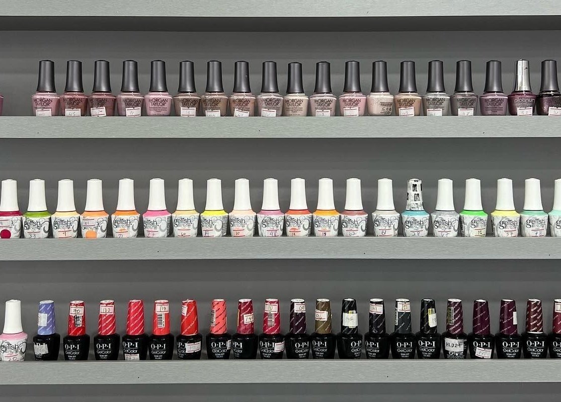 Colorful nail polish collection at Bel Fiore Ladies Salon, Abu Dhabi, Abu Dhabi, AE, showcasing variety.