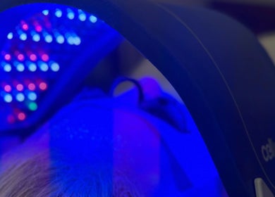 LED light therapy at The Glow Box Aesthetics in West Allis, Wisconsin, US, enhancing skin health.