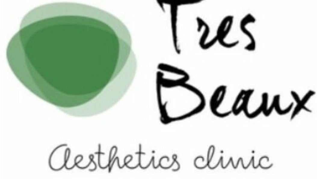 Tres Beaux Aesthetics logo, Birmingham, England, GB, featuring green abstract design.