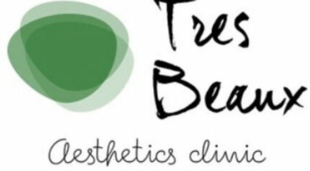 Tres Beaux Aesthetics logo, Birmingham, England, GB, featuring green abstract design.