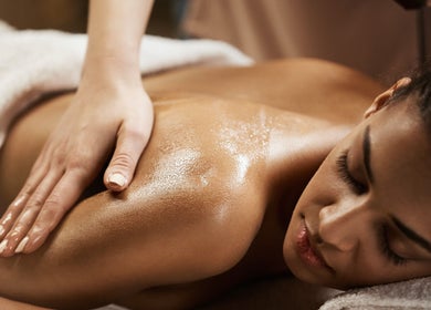 Relaxing massage at Alma Wellness, West Wickham, England, GB, promoting tranquility and wellness.