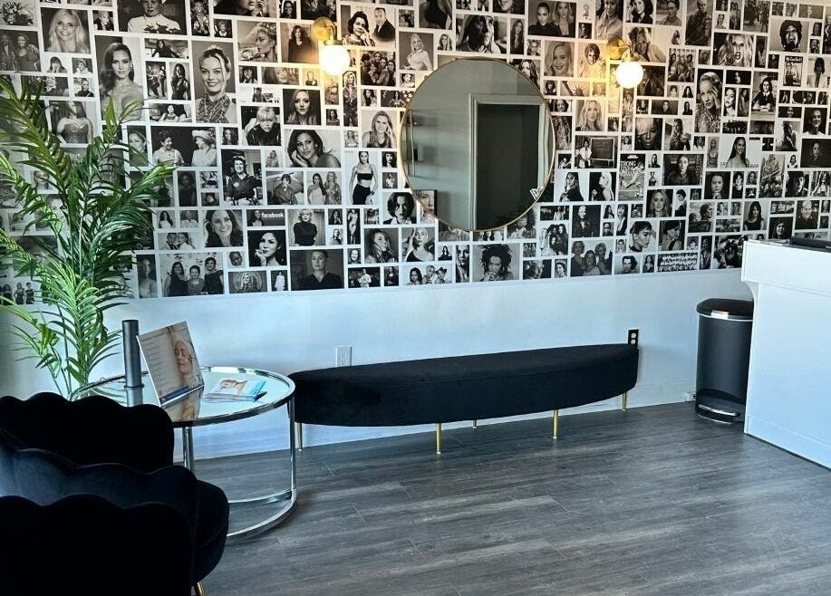 Chic interior of Selfish Beauty Lounge in Vaughan, Ontario, CA with stylish decor and seating.