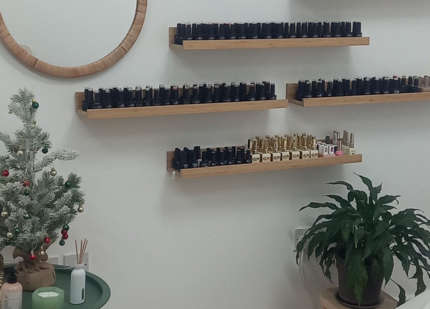 Luara Stropa Nails Art offers a tranquil nail polish display in Dublin, County Dublin, IE, with calming decor.