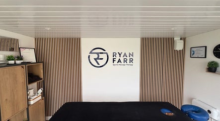 Interior of Ryan Farr Sports Massage Therapy, Moira, Northern Ireland, featuring a modern massage room design.