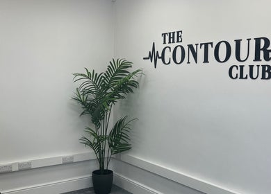 The Contour Club Mcr interior corner with sleek decor in Bolton, England, GB.
