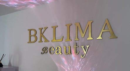 Elegant BKlima Beauty sign on the wall, Basildon, England, GB, with soft lighting.