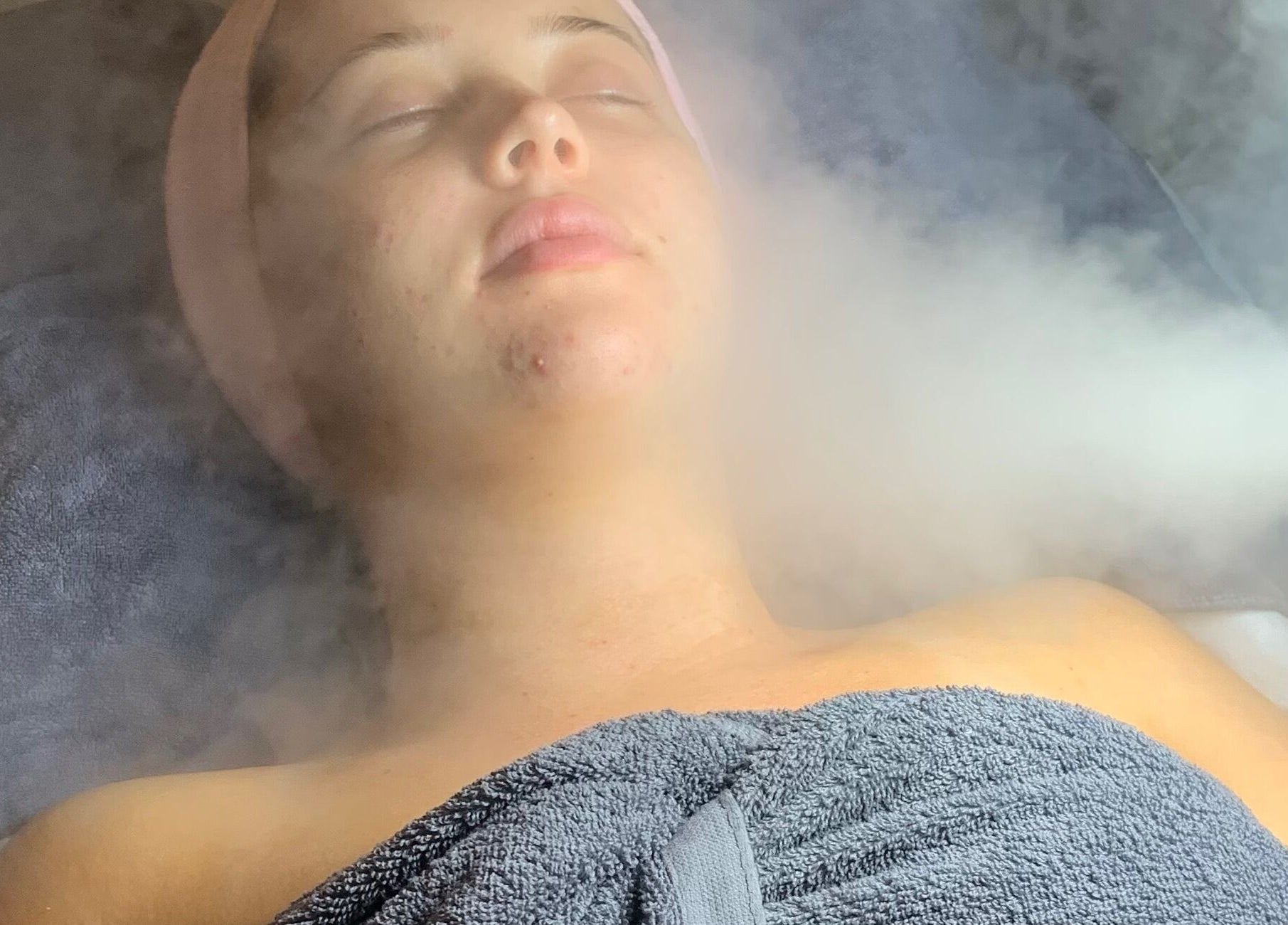Relaxing facial steam treatment at Revive Beauty Massage, Port Macquarie, New South Wales, AU.