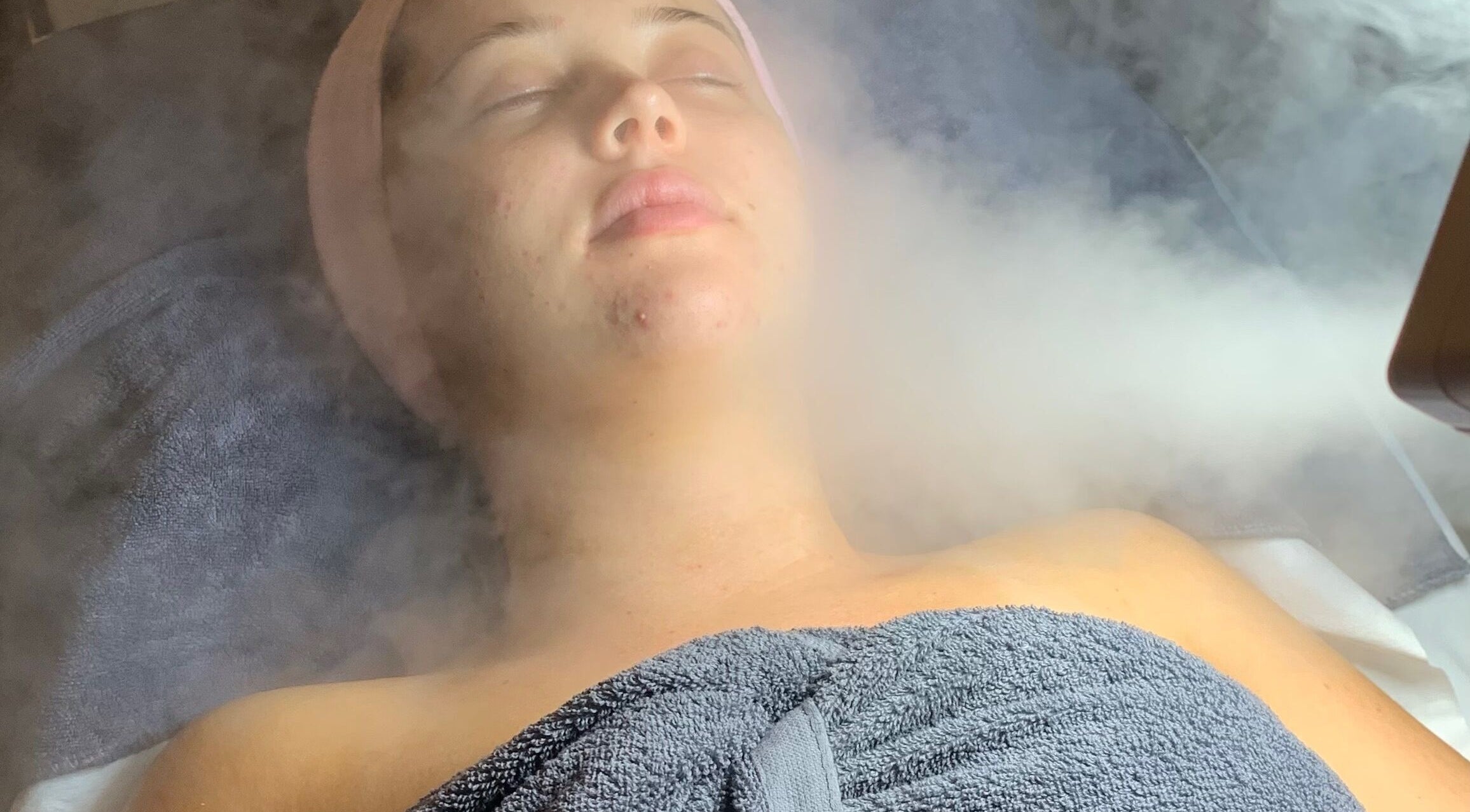 Relaxing facial steam treatment at Revive Beauty Massage, Port Macquarie, New South Wales, AU.