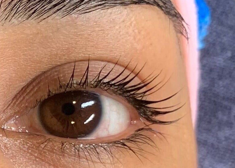 Close-up of perfectly lifted lashes at Revive Beauty Massage, Port Macquarie, New South Wales, AU.