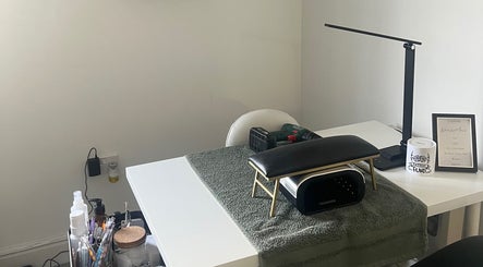 Nail station setup at Everlong Nails and Beauty, Little Horwood, GB with comfortable seating and modern decor.