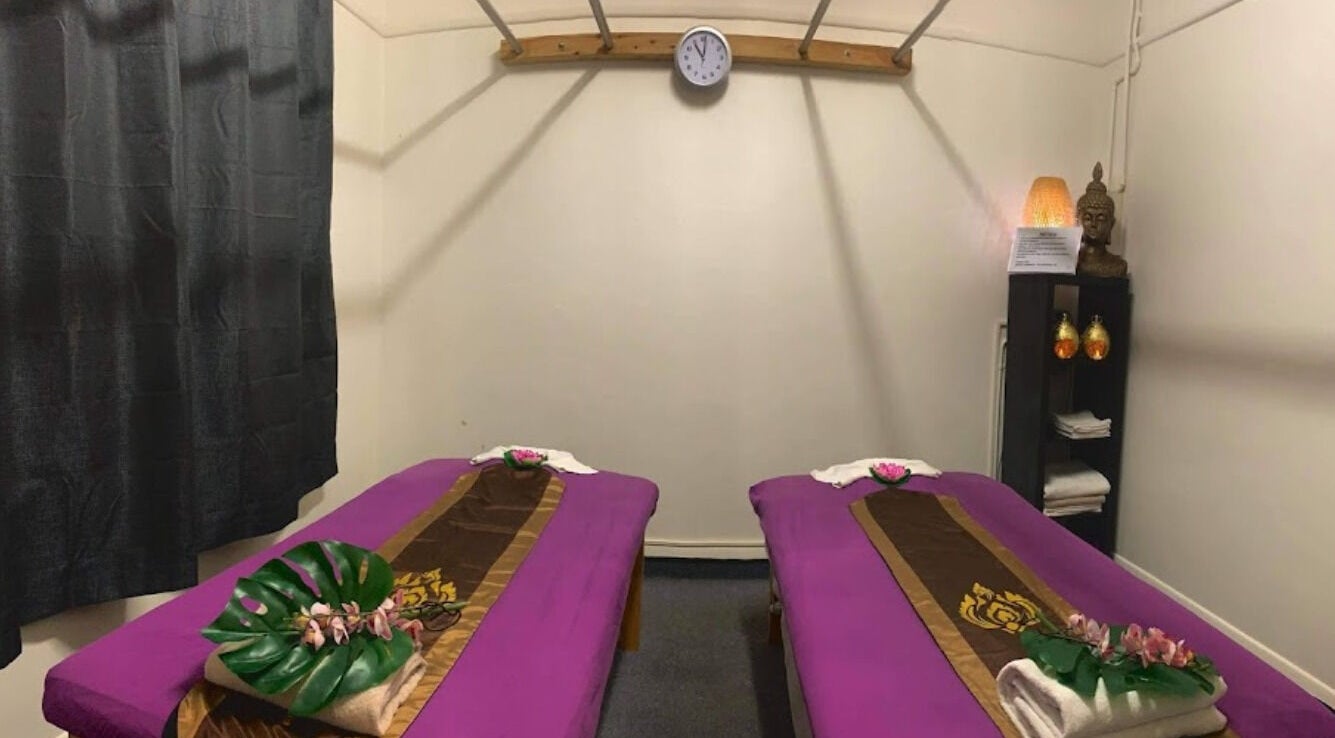 Serene massage room with dual tables at Peace Harmony Thai Massage Chelsea, Melbourne, Victoria, AU.