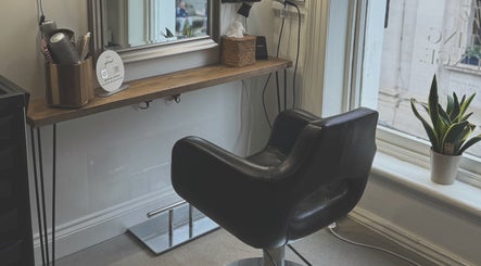 Comfortable styling station at Niki Bartos Hairstylist at The Styling Lounge, Norwich, England, GB.